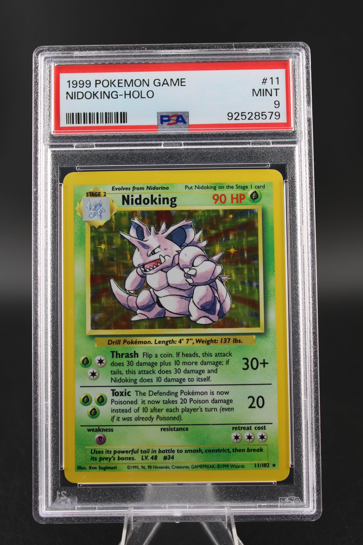 PSA 9 Nidoking - Base Set Unlimited Holo