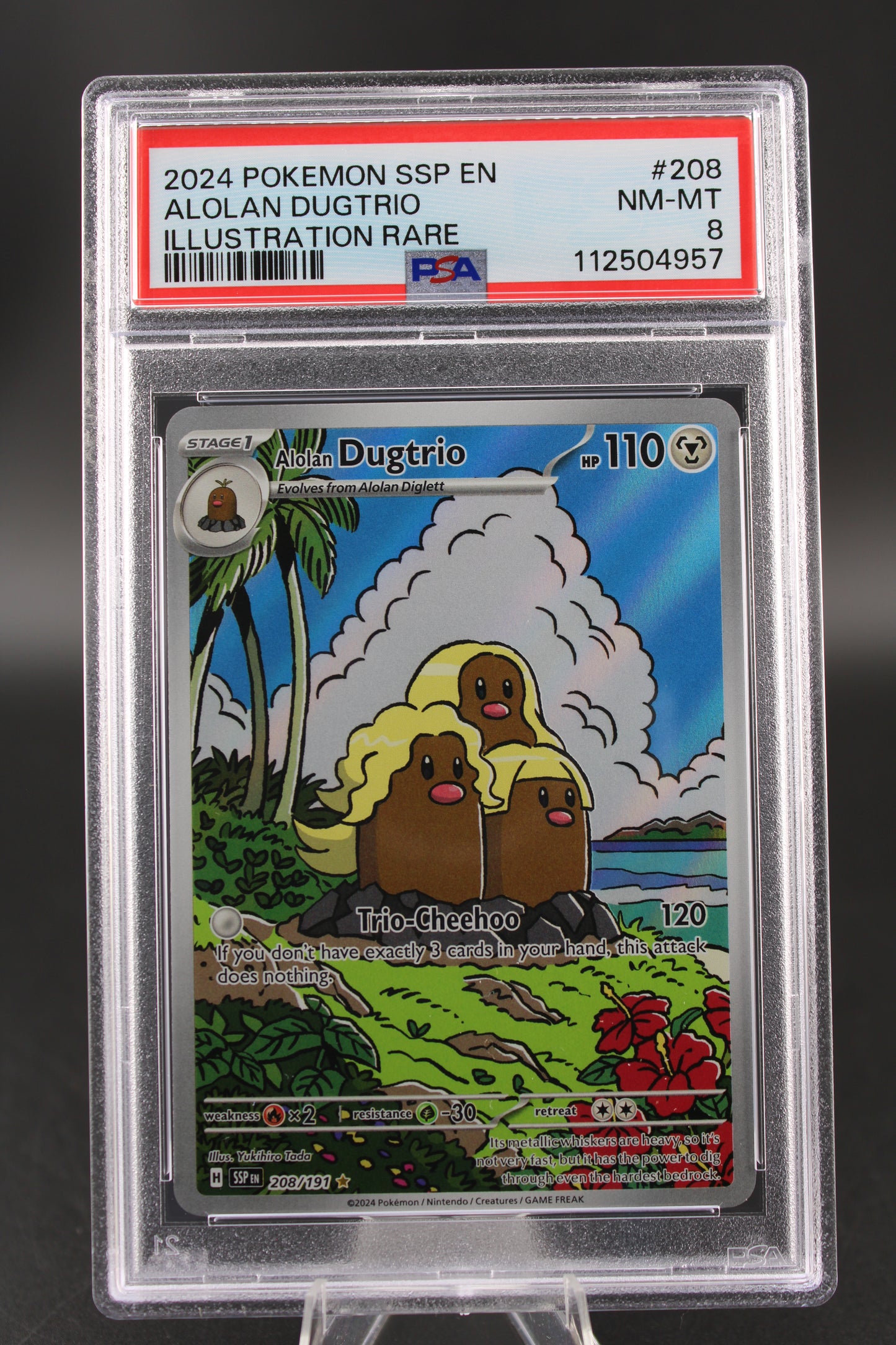 PSA 8 Alolan Dugtrio IR - Surging Sparks