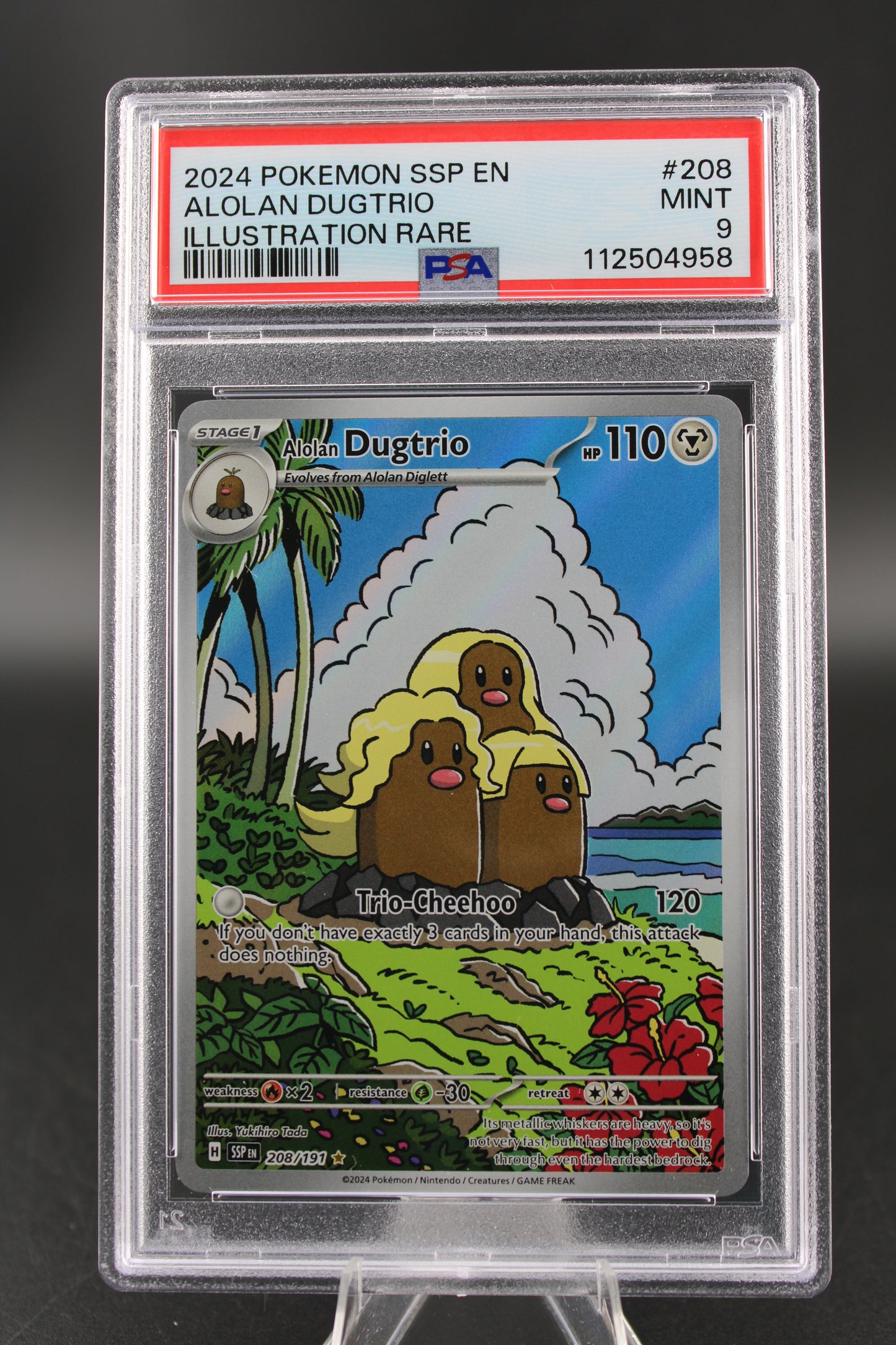 PSA 9 Alolan Dugtrio IR - Surging Sparks