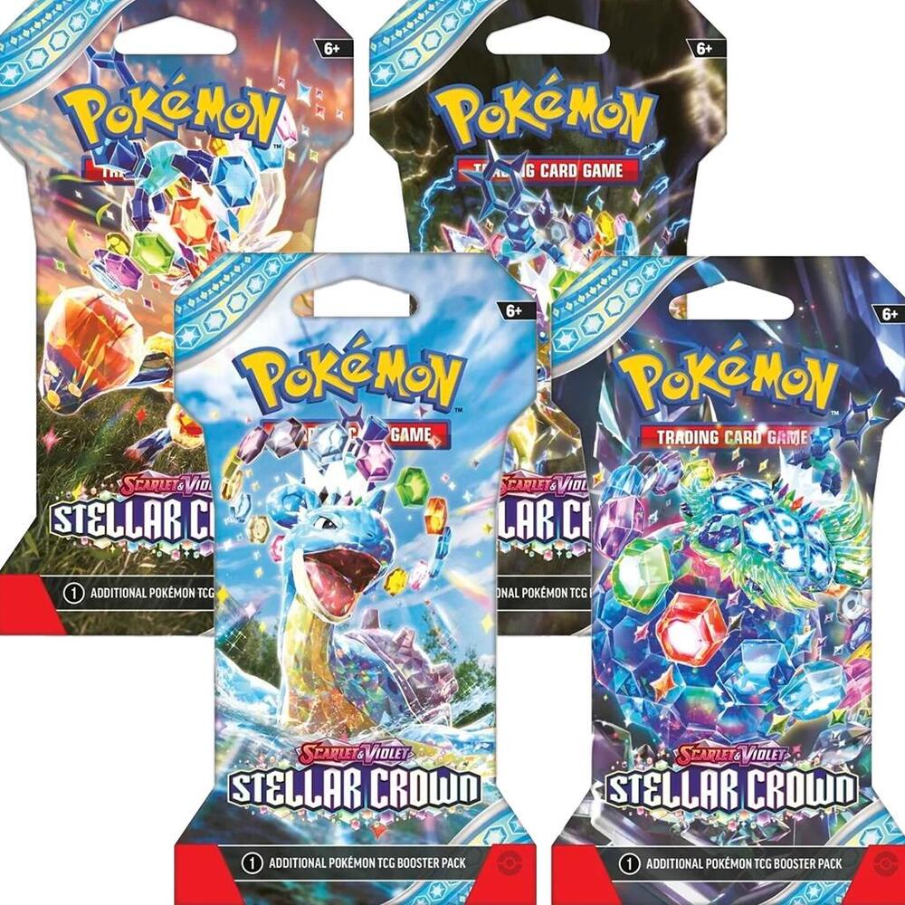 Pokemon Scarlet & Violet Stellar Crown Sleeved Booster Pack (Random Pack Art)