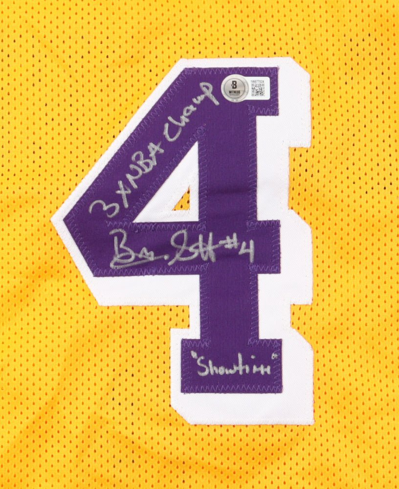 Byron Scott Signed Jersey Inscribed "3x NBA Champ" & "Showtime" (Beckett)