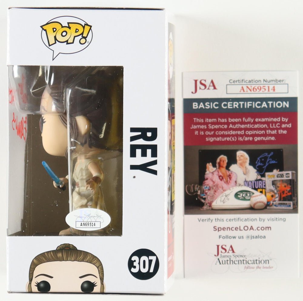 Cailey Fleming Signed "Star Wars" #307 Rey Funko Pop! Vinyl Figure with Hand Drawn X & Heart (JSA)