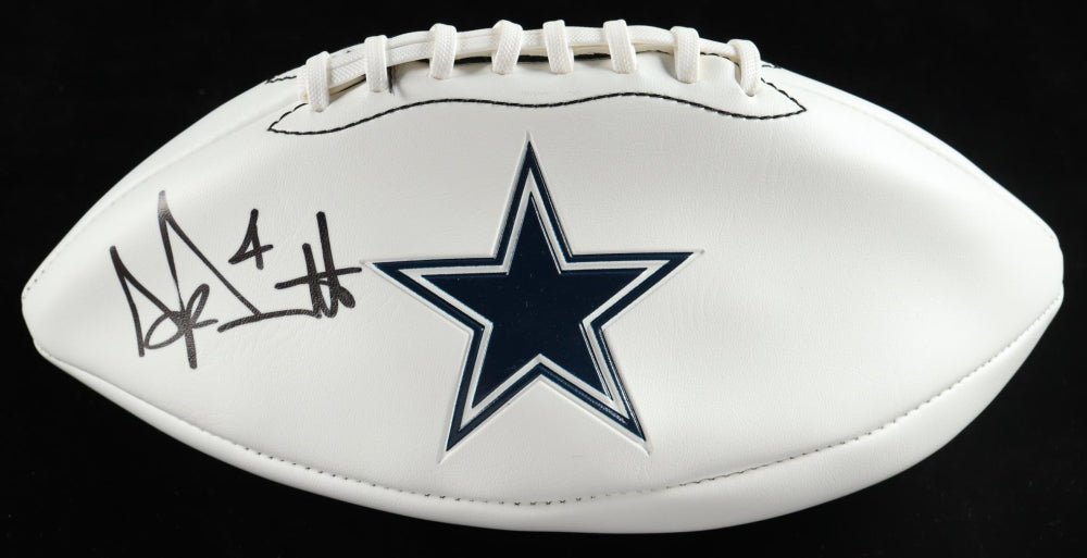 Dak Prescott Signed Cowboys Logo Football (Fanatics)