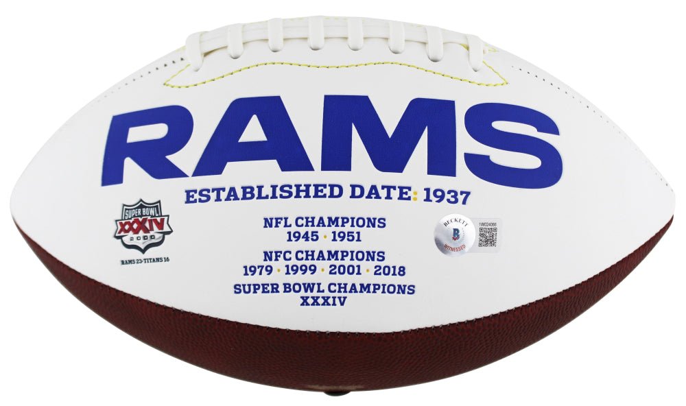 Eric Dickerson Signed Rams Logo Football Inscribed "HOF 99" (Beckett)