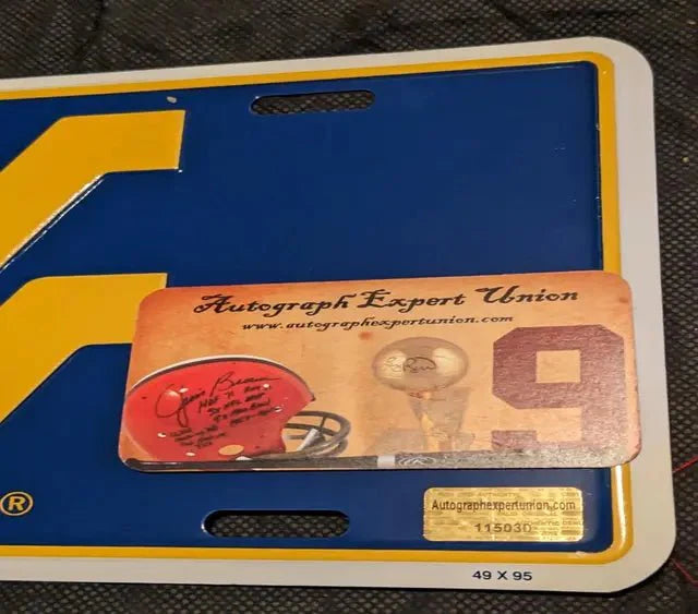 Geno Smith Signed West Virginia License Plate EUA COA 115030