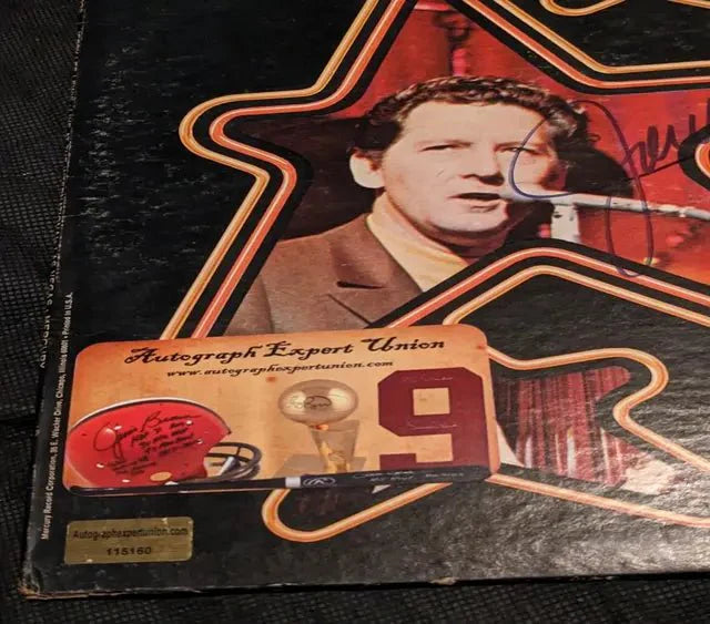Jerry Lee Lewis autographed album "Live at the International, Las Vegas" with coa 115160 with record