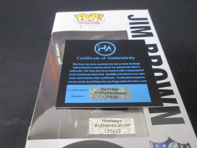 Jim Brown Signed Cleveland Browns Funko Pop #80 Football Heritage COA 137429