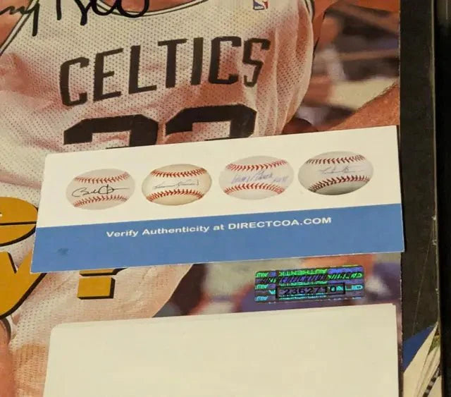 Larry Bird Autographed sports illustrated magazine with coa