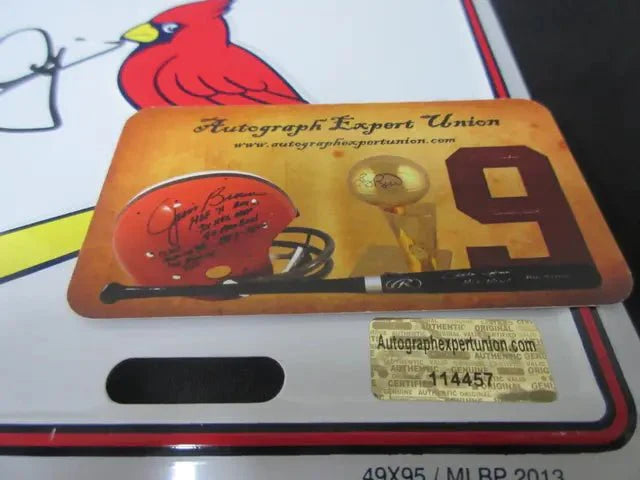 Mark McGwire Signed License Plate EUA COA