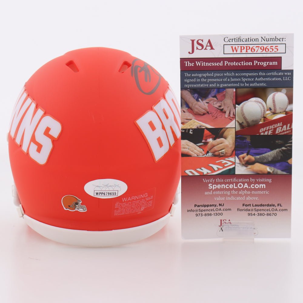 Odell Beckham Jr. Signed Browns Amp Alternate Speed Mini Helmet (JSA)