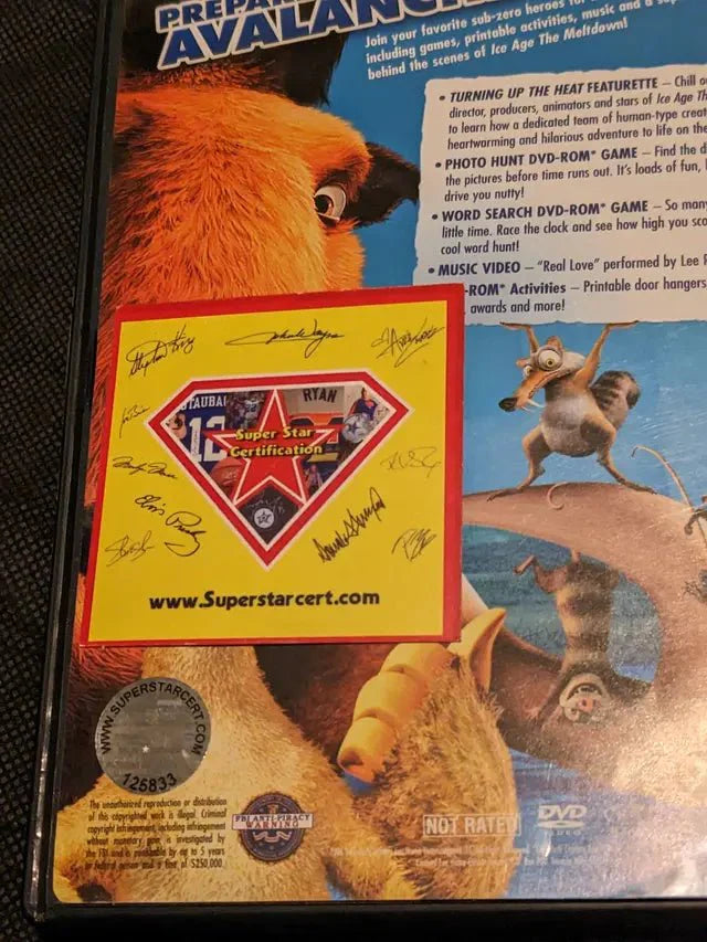 Ray Romano "Chillin' with Scrat" Signed DVD Sleeve with coa 126833