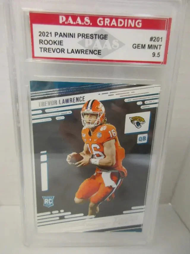 Trevor Lawrence Jaguars 2021 Panini Prestige ROOKIE #201 graded PAAS Gem Mint 9.5