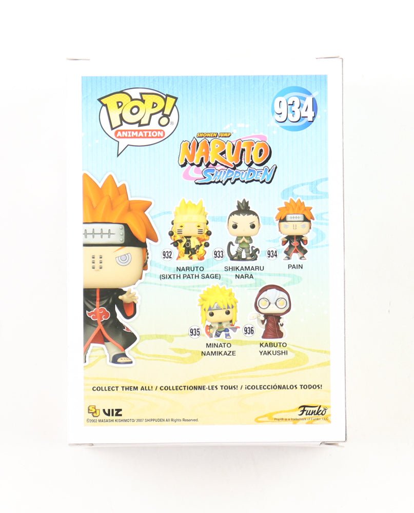 Troy Baker Signed "Naruto Shippuden" #934 Pain Funko Pop! Animation Vinyl Figure Inscribed "Know Pain" (PSA & JSA & Beckett)