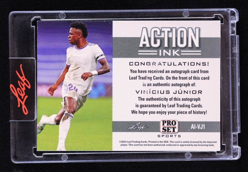 Vinicius Junior 2022 Pro Set Action Ink Green #AIVJ1 #3/3 Serially Numbered #3 / 3