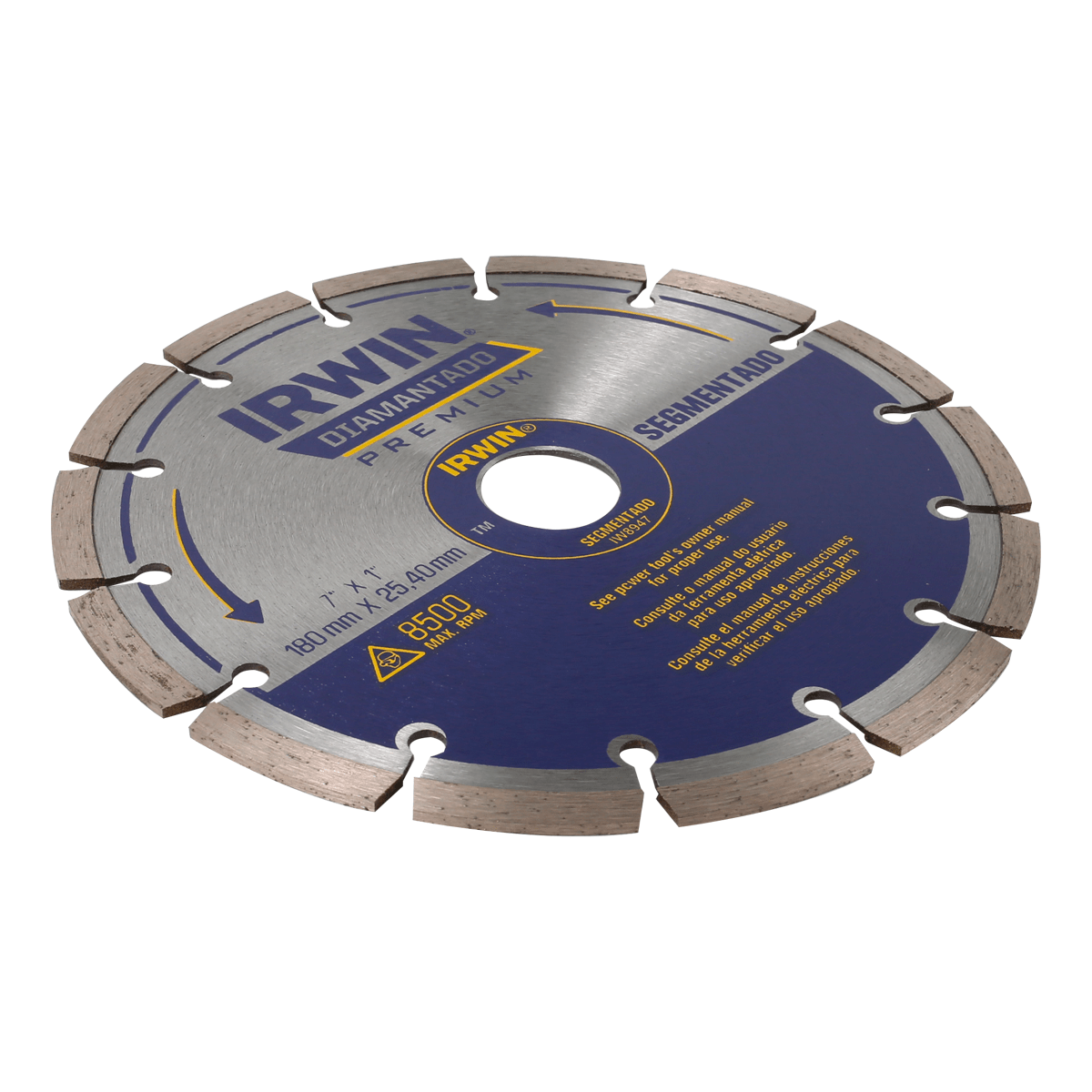 Diamond IRWIN 7" x 1" 180 mm x 25.4 mm Saw Blade