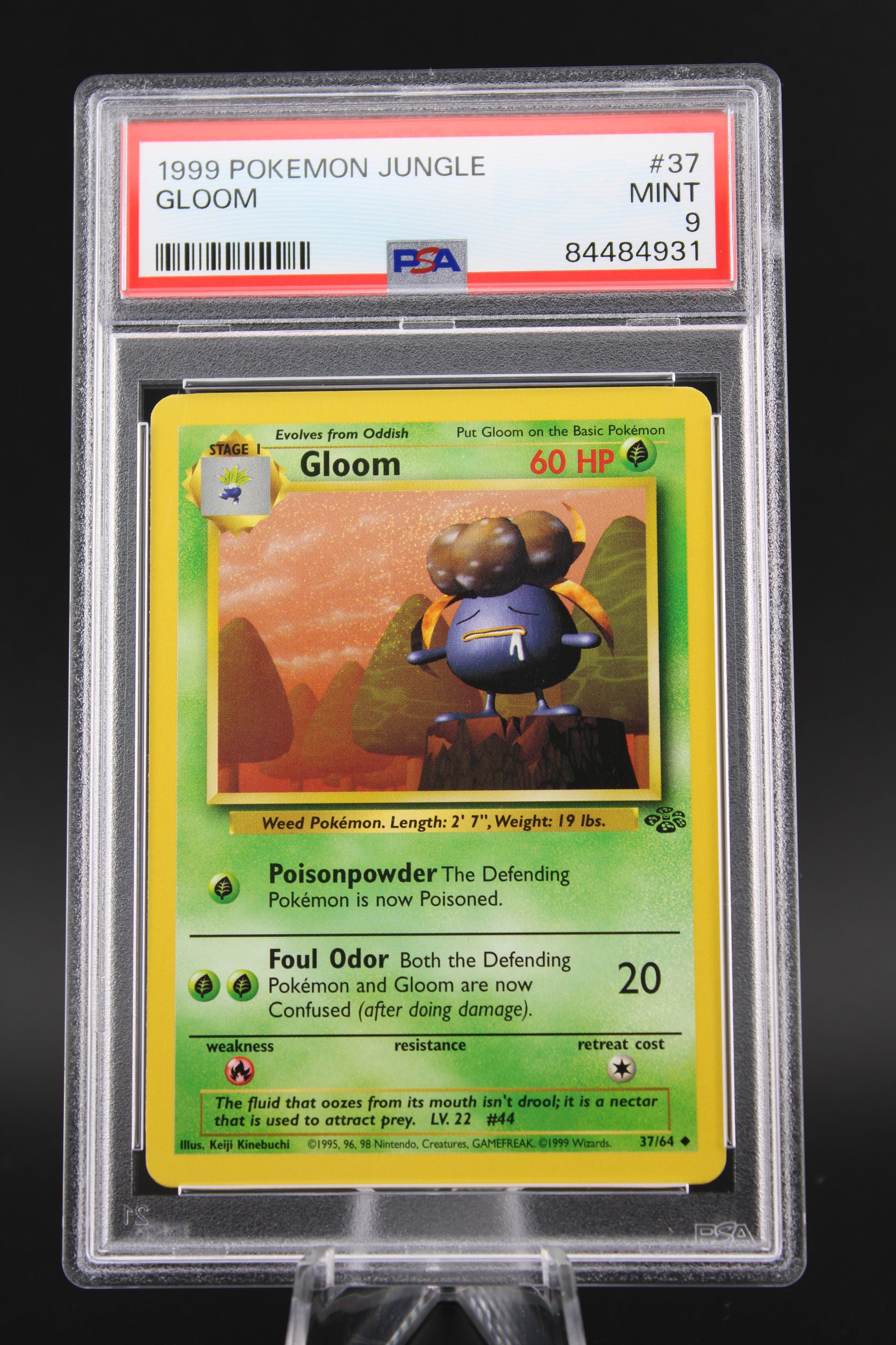 1995 gloom pokemon card value PSA 9 Gloom