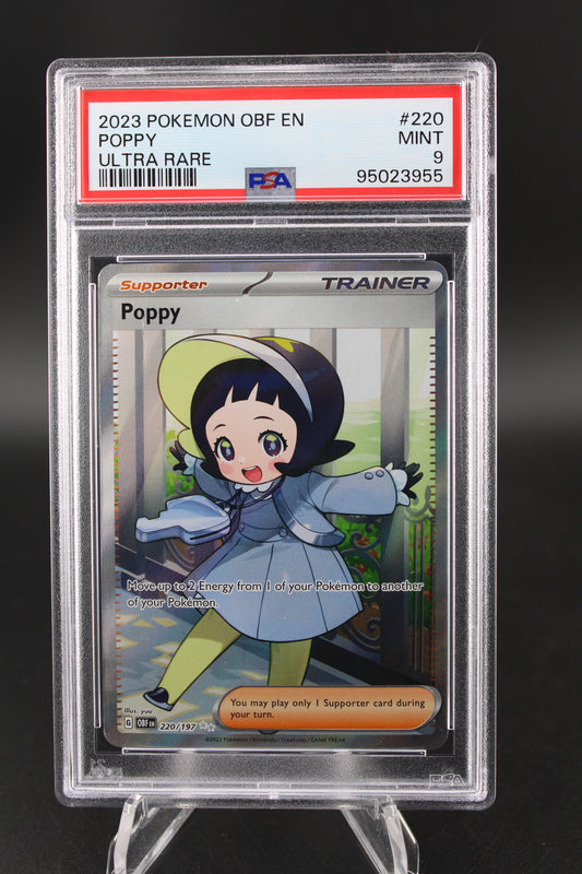 PSA 9 Poppy Ultra Rare - Obsidian Flames