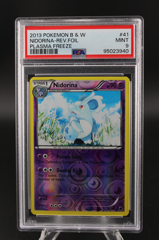 PSA 9 Nidorina Reverse Holo - Plasma Freeze