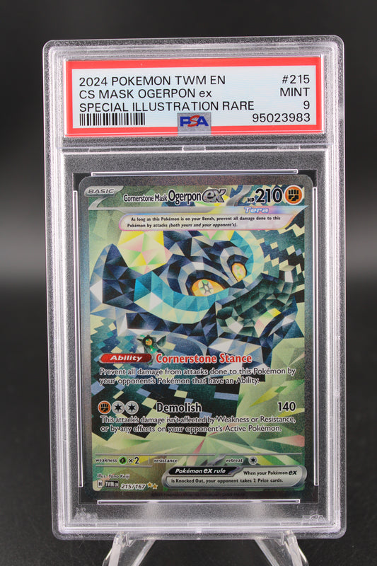 PSA 9 Cornerstone Mask Ogerpon ex SIR - Twilight Masquerade