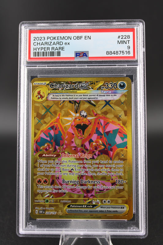 PSA 9 Charizard ex Hyper Rare - Obsidian Flames