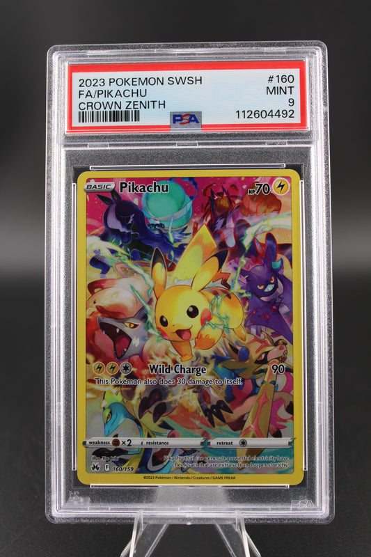 PSA 9 Pikachu Full Art - Crown Zenith