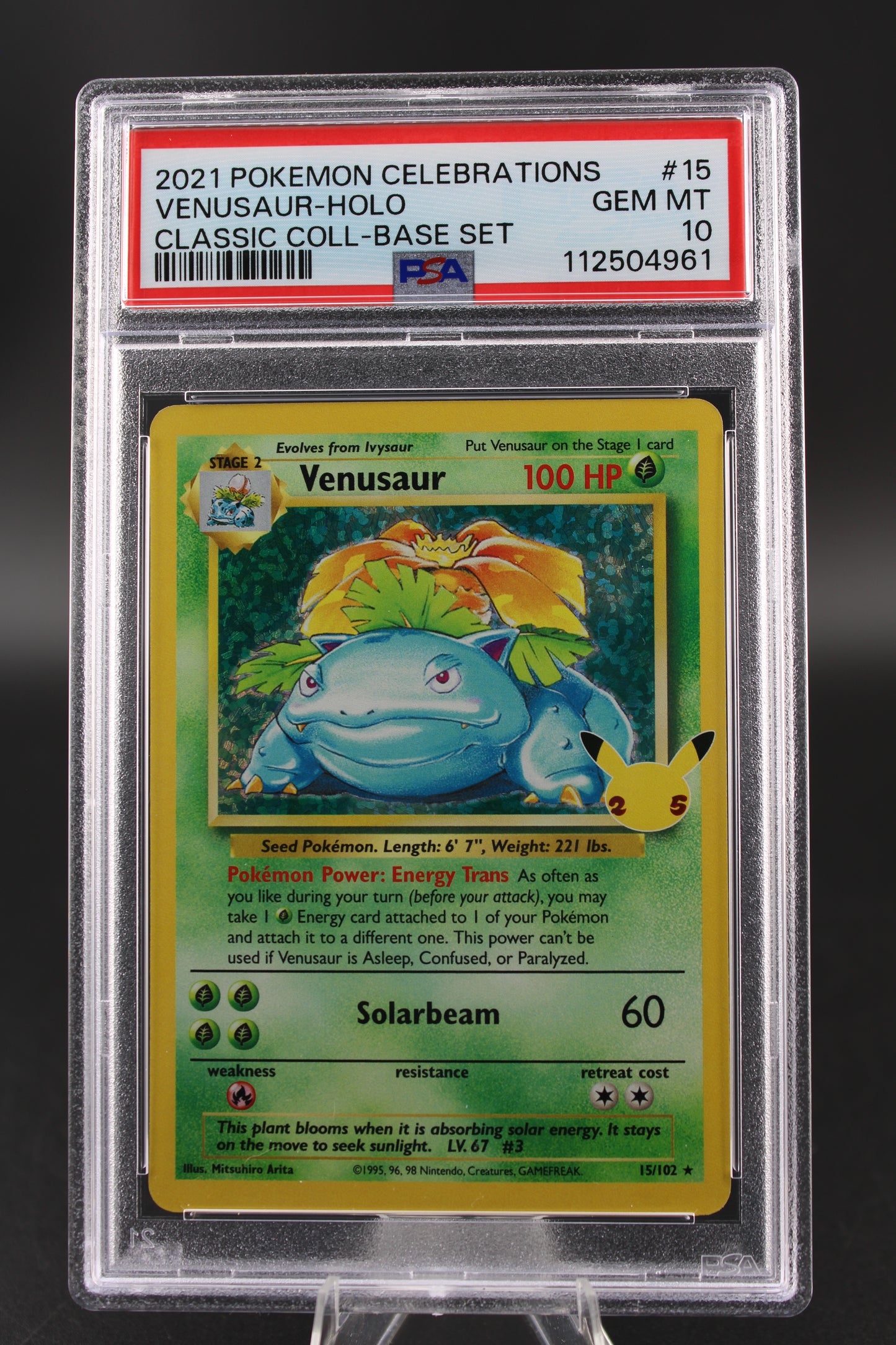 PSA 10 Venusaur Holo - Celebrations
