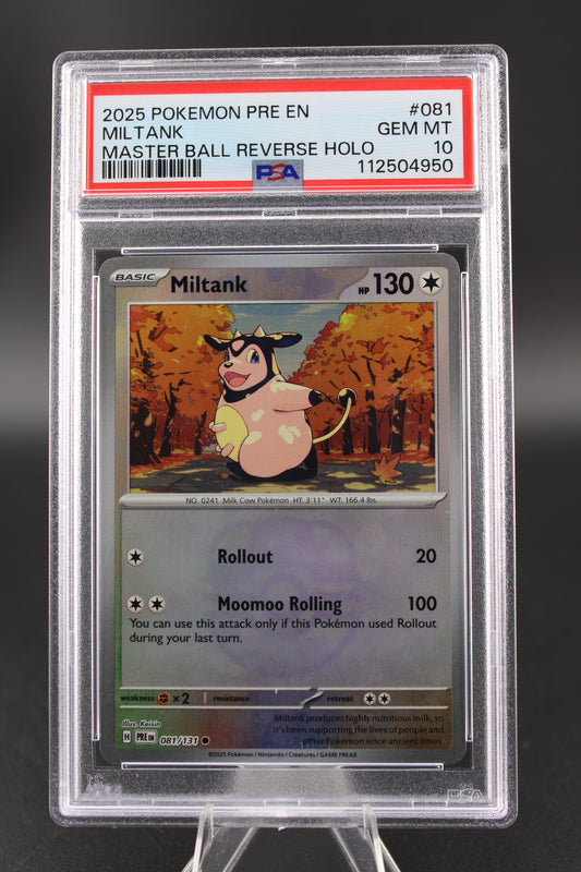 PSA 10 Miltank Master Ball Reverse Holo - Prismatic Evolutions