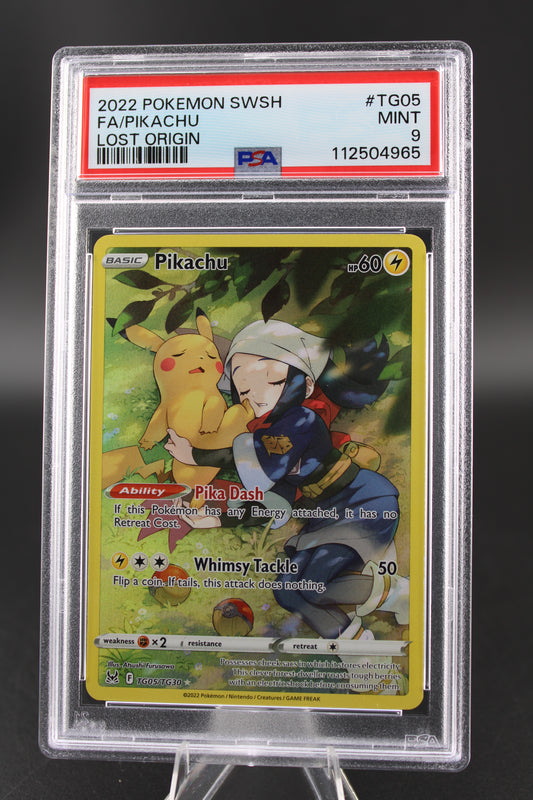 PSA 9 Pikachu Full Art Trainer Gallery - Lost Origin