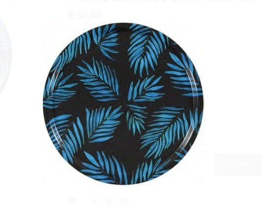 Mariska Meijers Palm Beach Blue birch wood tray size