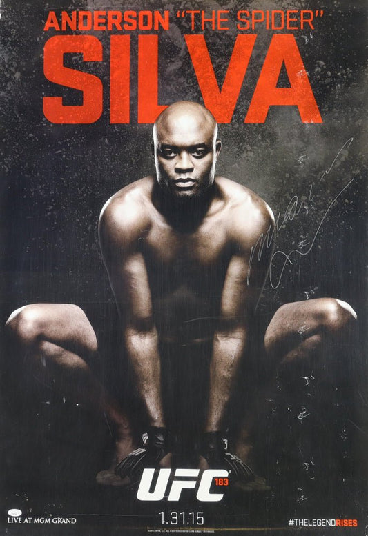 Anderson Silva Signed 27x39 UFC Fight Poster (JSA)