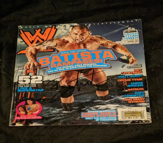 Batista Signed WWE Magazine