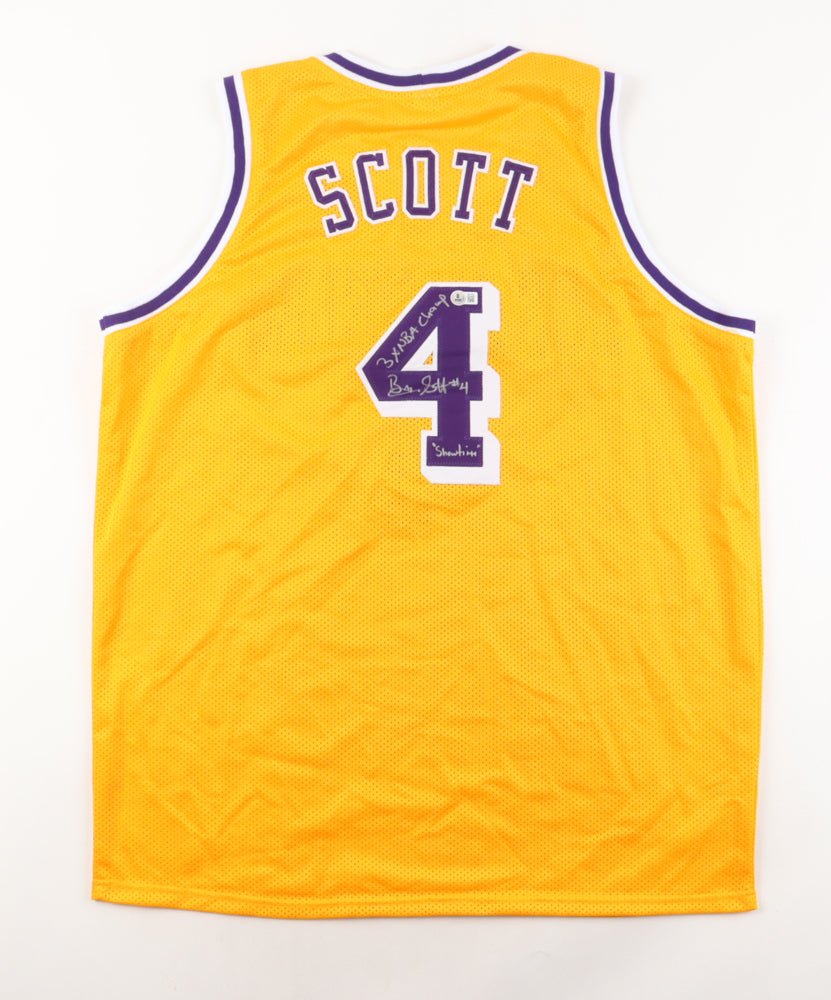 Byron Scott Signed Jersey Inscribed "3x NBA Champ" & "Showtime" (Beckett)