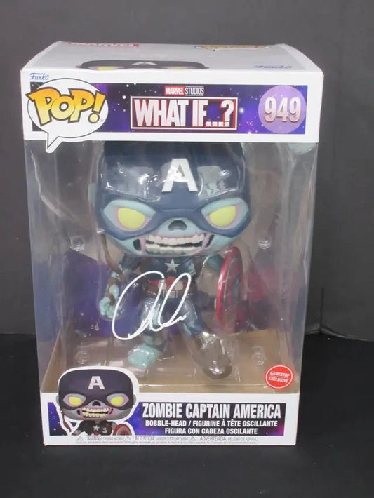 Chris Evans Signed Zombie Captain America #949 Jumbo Funko Pop SSC COA