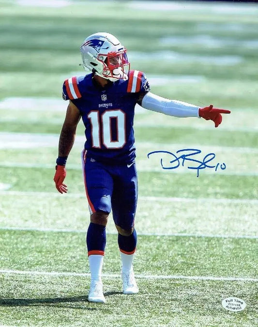 Damiere Byrd New England Patriots Autographed 8x10 Photo Full Time coa