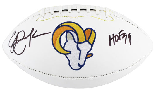 Eric Dickerson Signed Rams Logo Football Inscribed "HOF 99" (Beckett)