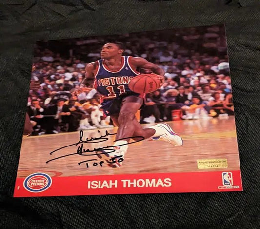 Isiah Thomas autographed 8x10 photo with coa 114704