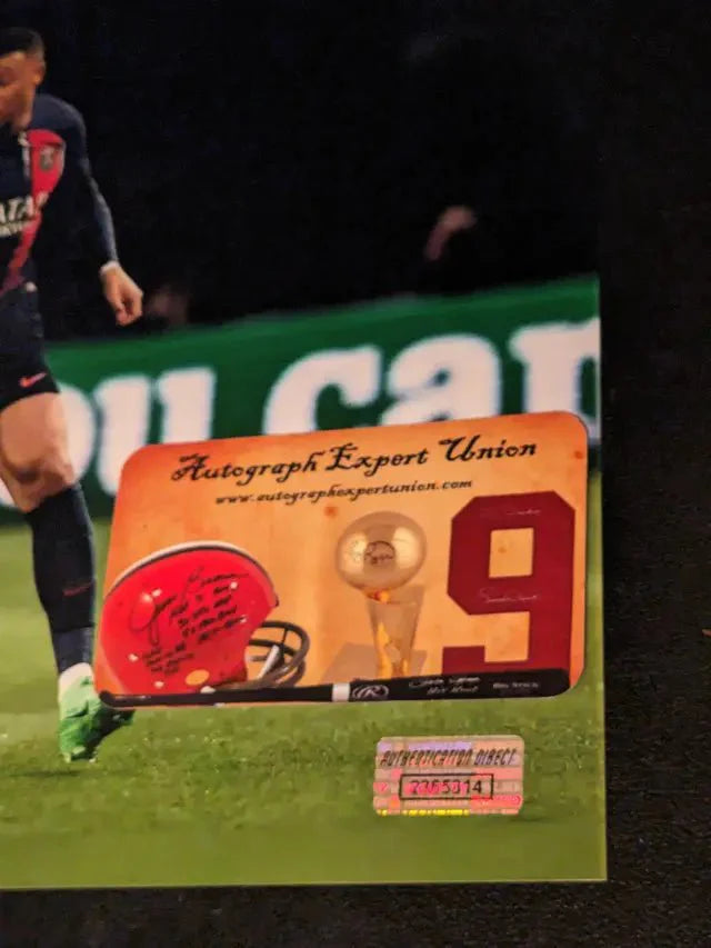 Kylian Mbappe paris autograph 8x10 photo with coa