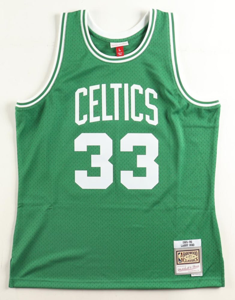 Larry Bird, Kevin McHale & Robert Parrish Signed Celtics Jersey (JSA, New England Picture & Bird) Boston Celtics