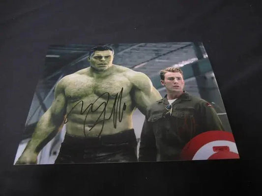 Mark Ruffalo & Chris Evans Avengers Signed 8x10 Photo RCA COA