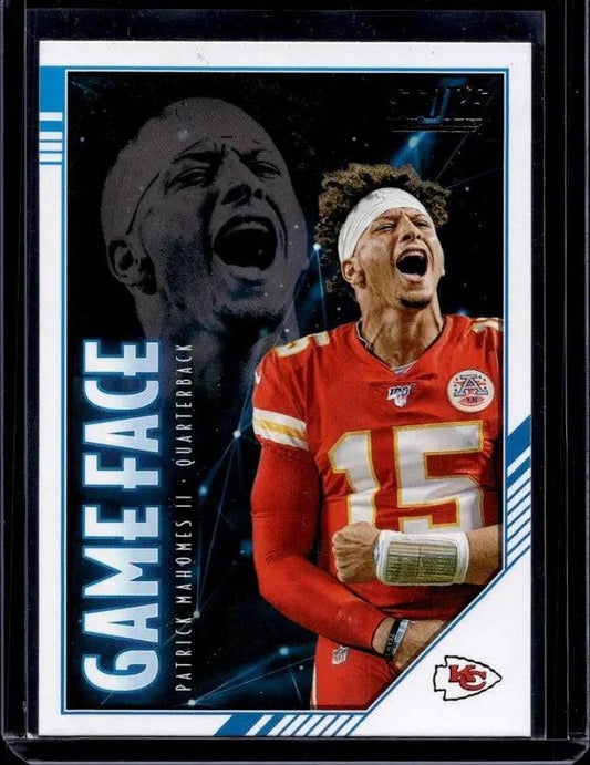 Patrick Mahomes 2020 panini score game face insert
