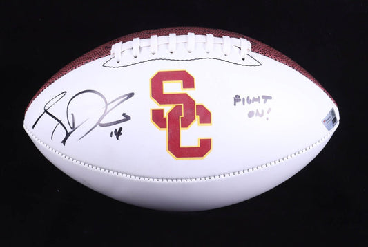 Sam Darnold Signed USC Trojans Logo Football Inscribed "Fight On!" (Fanatics)