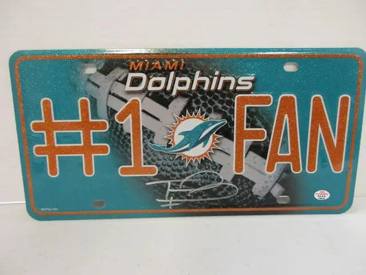 Tua Tagovailoa of the Miami Dolphins signed autographed metal license plate PAAS COA 515