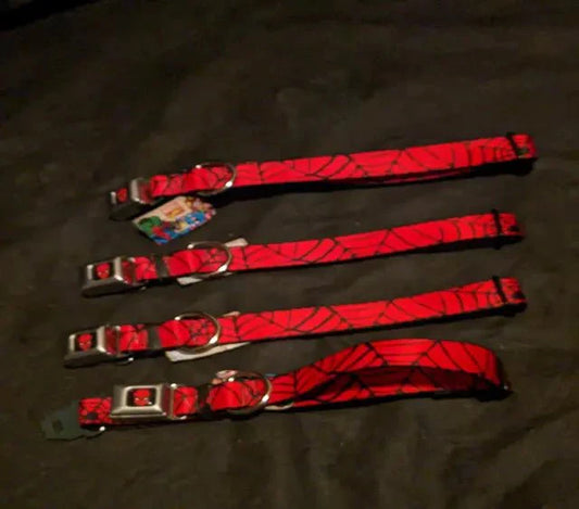 x4 Spiderman buckle collar lot see pictures